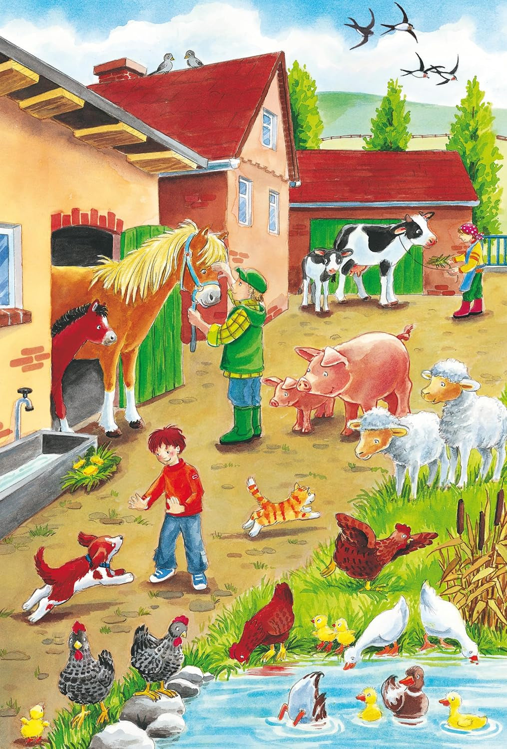 Schmidt Spiele 56216 Puzzle dla dzieci, 3X24 elementy Puzzle Naty Shop