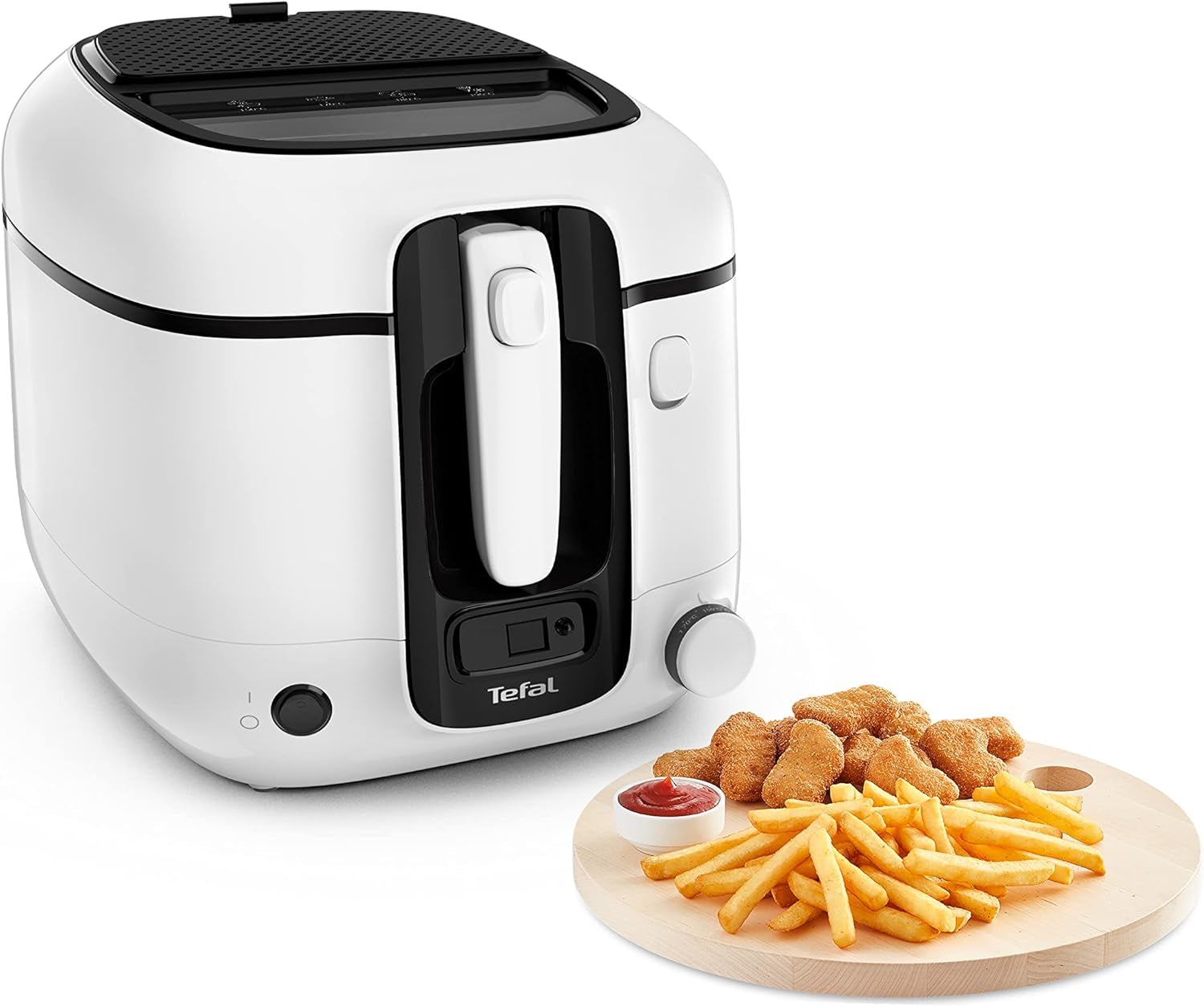 Frytownica Tefal Super Uno Access, pojemność 2,2 l, części można myć w zmywarce, urządzenia filtrujące zapachy Naty Shop Super Uno Mit Timer Weiß/Schwarz
