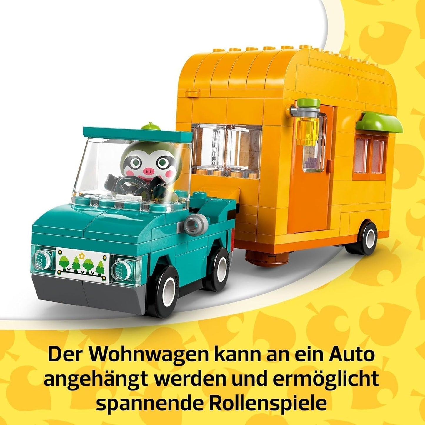 LEGO Animal Crossing Przyczepa i ogród Gerda do odgrywania ról Zestaw samochodzik dla dzieci w wieku 7 lat dla dziewcząt i chłopców Prezent Gra wideo Zabawka z figurkami zwierząt 77054 Zestawy do budowania Besuche den LEGO-Store