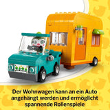 LEGO Animal Crossing Przyczepa i ogród Gerda do odgrywania ról Zestaw samochodzik dla dzieci w wieku 7 lat dla dziewcząt i chłopców Prezent Gra wideo Zabawka z figurkami zwierząt 77054 Zestawy do budowania Besuche den LEGO-Store