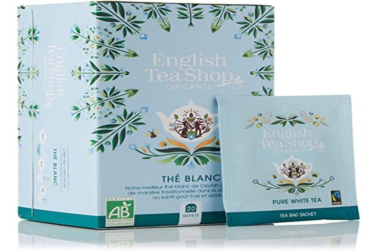 English Tea Shop Czysta organiczna biała herbata - 20 torebek