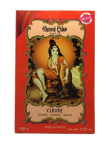 Henné Color Henna w proszku Miedź 100 g Farba do włosów Naty Shop Czerwony 100 G (1 opakowanie)