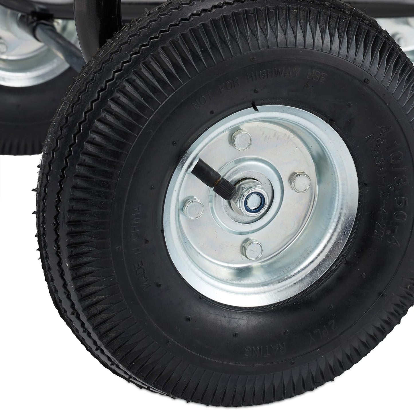 Wózek na wąż Relaxdays, mobilny bęben na wąż, przyłącze 1/2" i 3/4", wąż do 80 m, 2 koła, metal, czarny