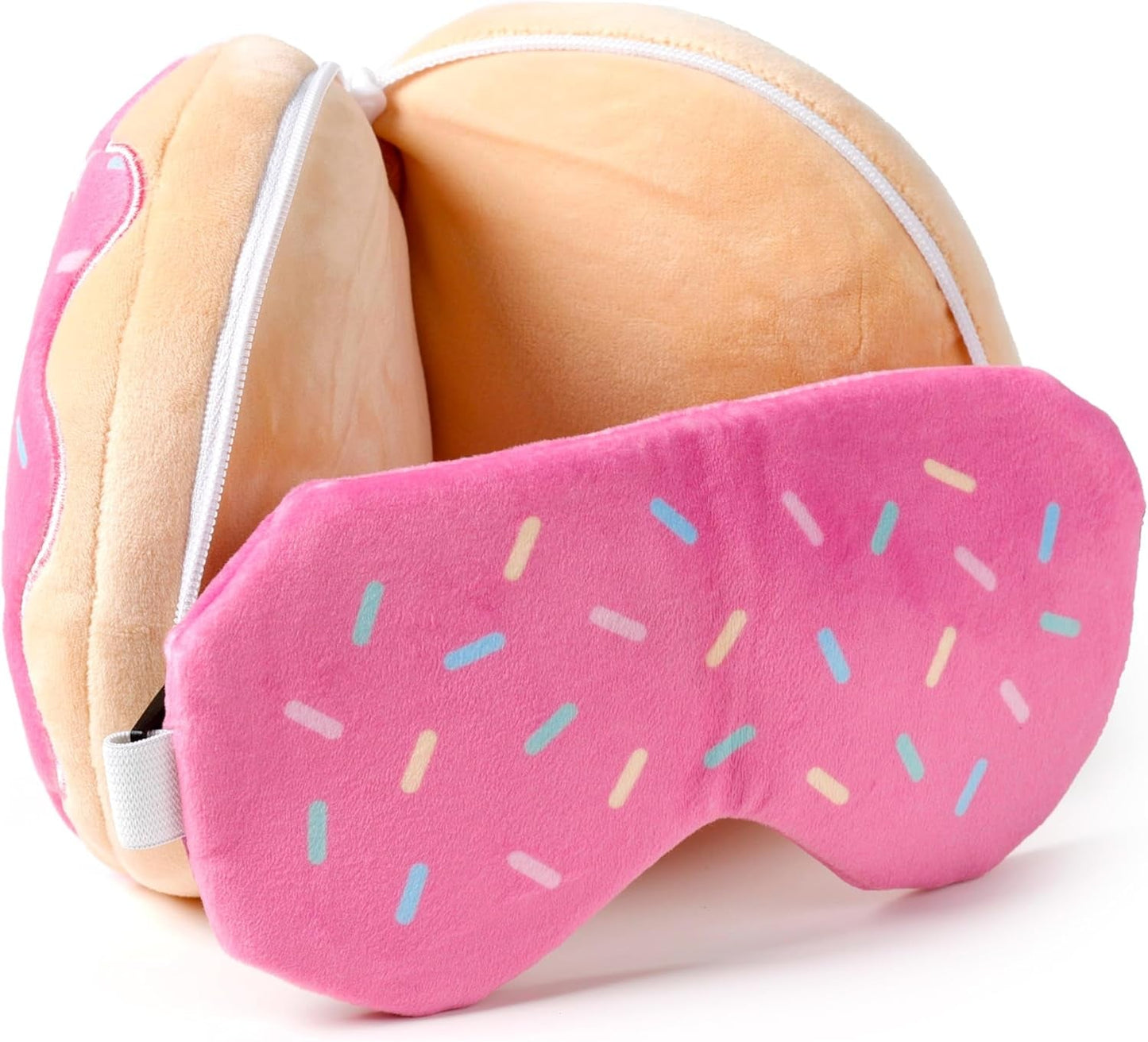 Poduszka podróżna Puckator z maską Relaxeazzz - Poduszki podróżne Donut Naty Shop