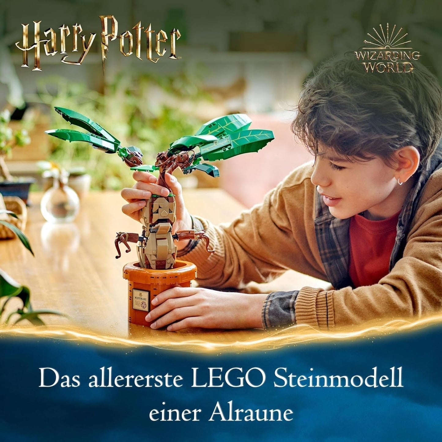 LEGO Harry Potter Magiczna Eliksir Roślina: Mandragora, zabawka z rośliną doniczkową, magiczny prezent dla dziewcząt, chłopców i wszystkich fanów, pomysłowy zestaw zabaw dla dzieci, dekoracja domu 76433 Zestawy do budowania Besuche den LEGO-Store