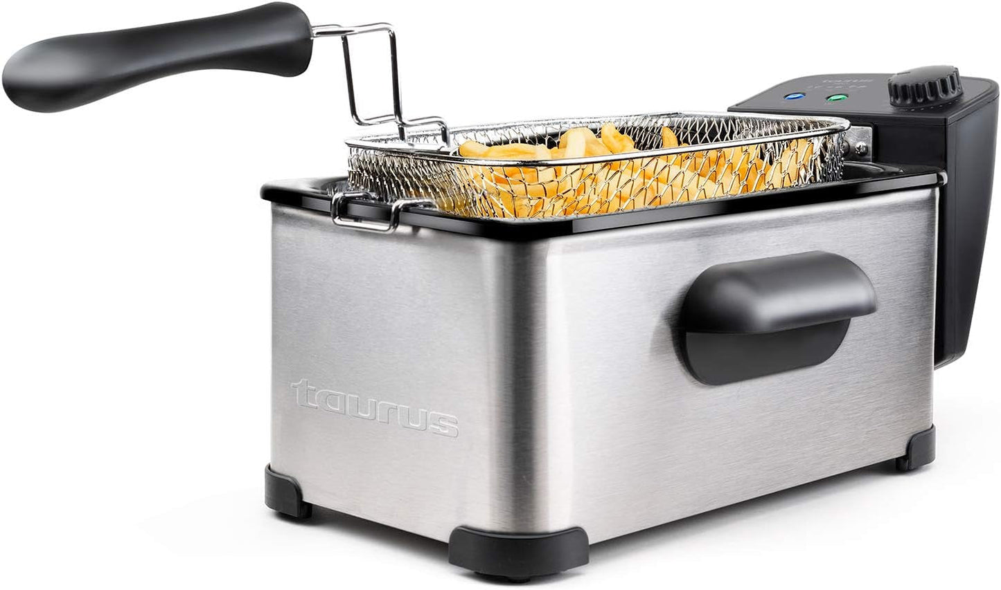 Taurus Professional 2 plus - Frytkownica olejowa, 2 litry, 1700 W, stal nierdzewna 18/8 Naty Shop Appliances 3L