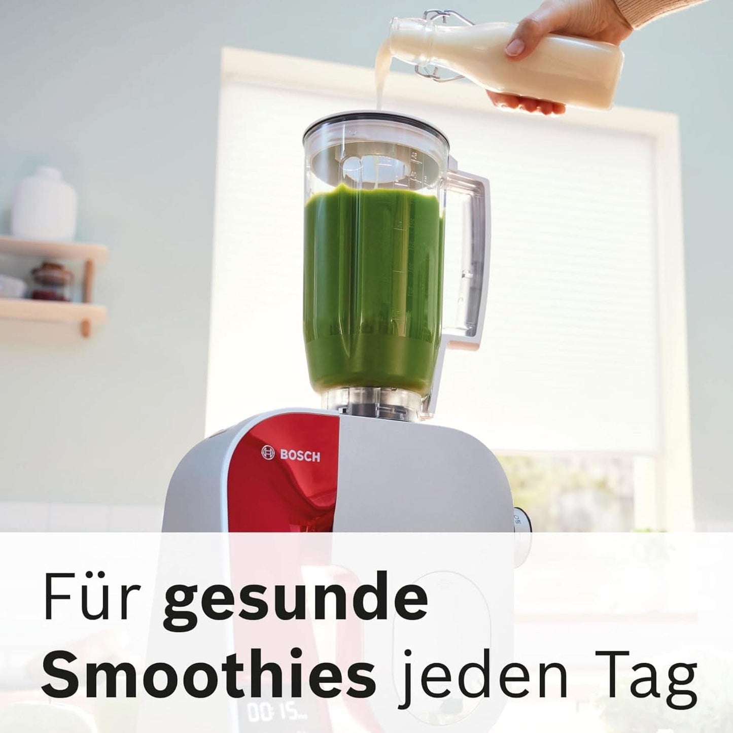 Robot kuchenny Bosch Seria 4 MUM5X720, zintegrowana waga, miska ze stali nierdzewnej 3,9L, mikser 1,25L, 1000W Akcesoria Żywność i karmienie piersią Bebe Naty Shop