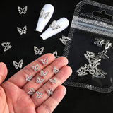 10 sztuk Stop Motyl Ozdoby do paznokci Metalowe ozdoby do paznokci Kamienie do diamentów Gwoździe Klejnoty Biżuteria do paznokci Ozdoby artystyczne Tworzenie biżuterii artystycznej do paznokci