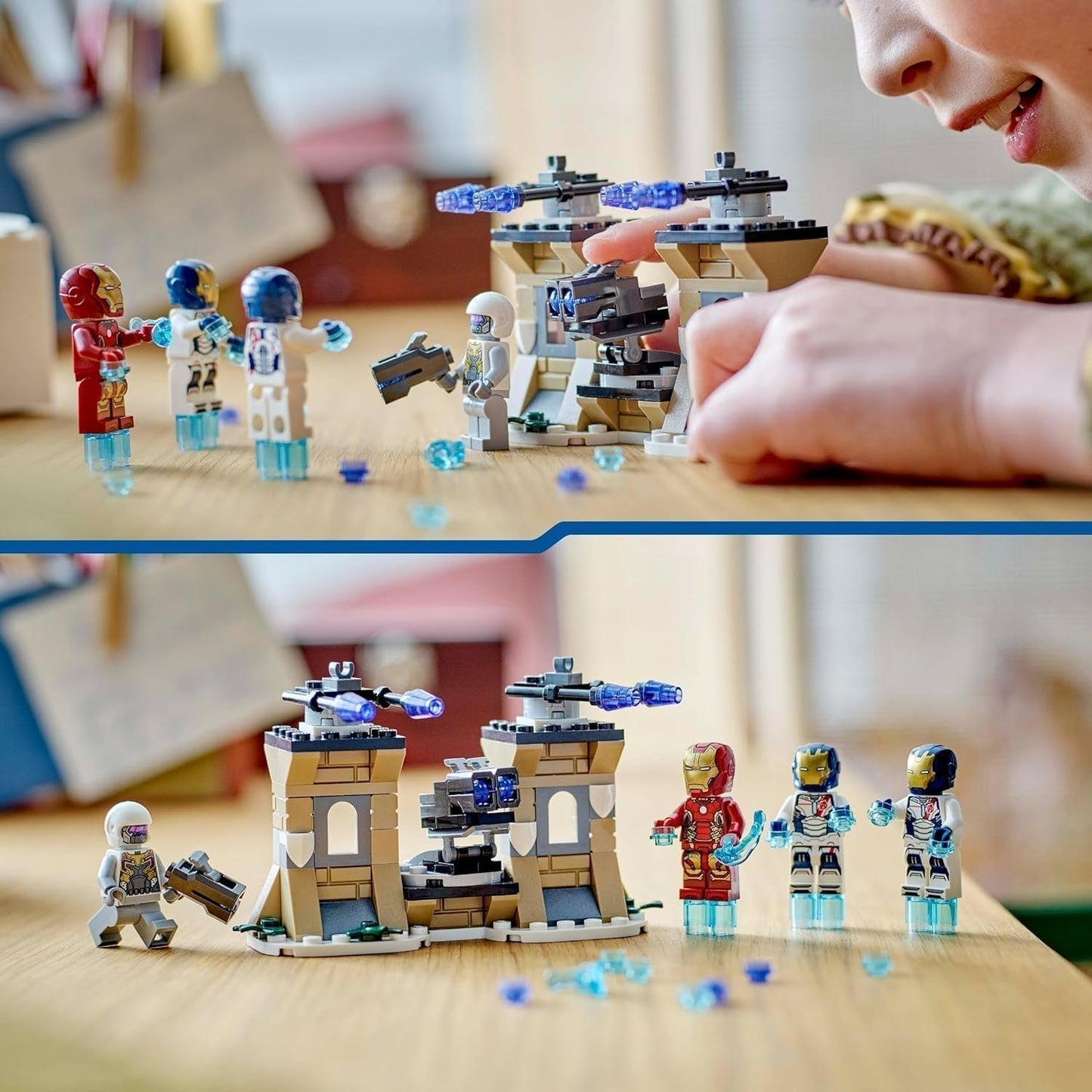 LEGO Marvel Iron Man i Iron Legion kontra. Żołnierz Hydra, zabawka do budowania Avengers, kreatywny zestaw dla dzieci i fanów superbohaterów, prezent dla chłopców i dziewcząt w wieku 6 lat 76288 Zestawy konstrukcyjne Besuche w sklepie LEGO