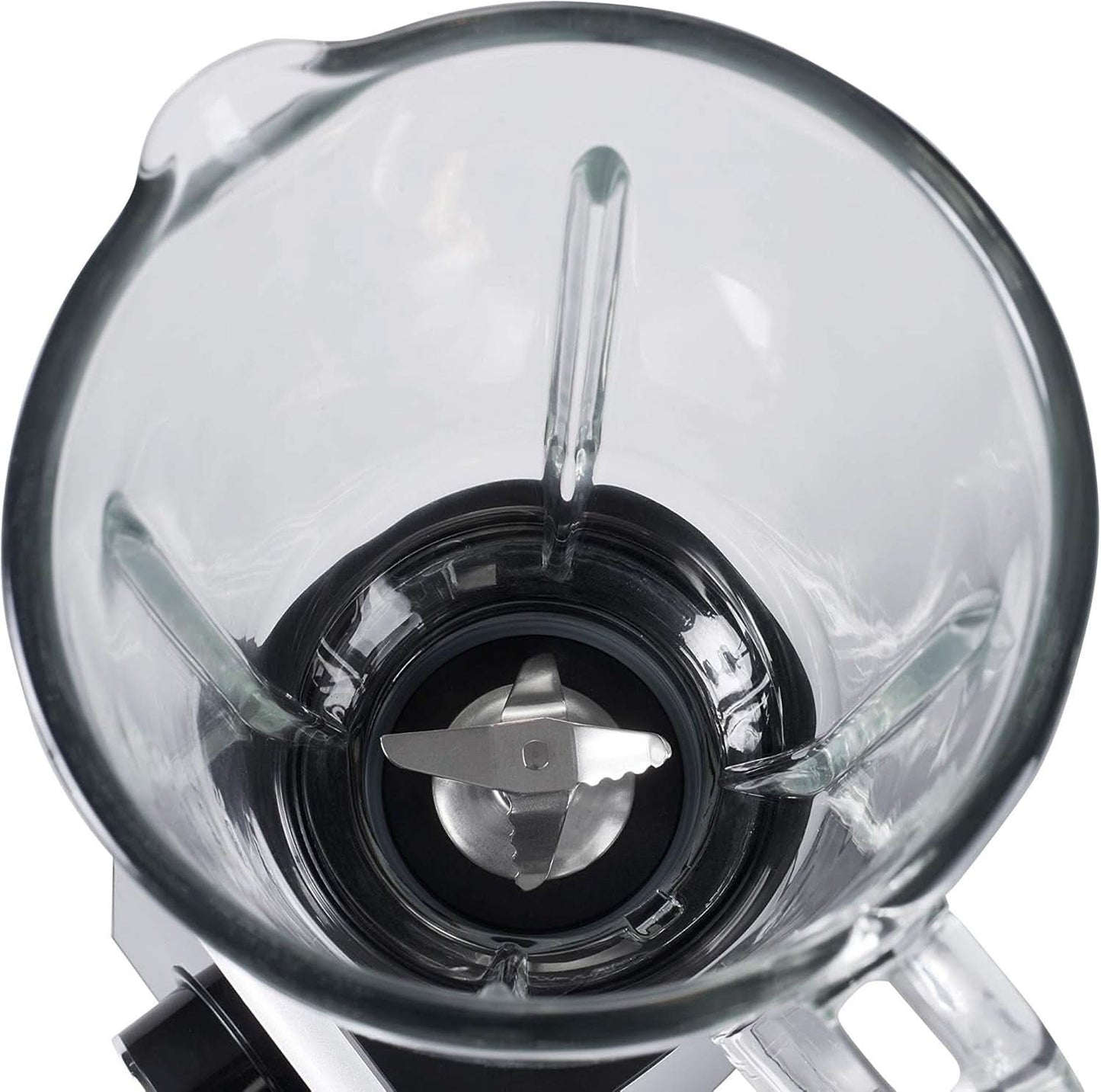 CR 4077 Mikser stojący Mit 1,5L Glasbehälter, Smoothie Maker, Hochleistungsmixer, Mahlung, Eis-Zerkleinerung, Pulsfunktion, Edelstahlklingen, 2 Geschwindigkeiten, 1000W, Schwarz/Silber Kitchen Naty Shop