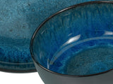 CreaTable, 20149, seria Nordic Fjord Blue, 16-częściowy zestaw naczyń obiadowych dla 4 osób, usługa łączenia porcelany, można myć w zmywarce i używać w kuchence mikrofalowej, jakość produkcji