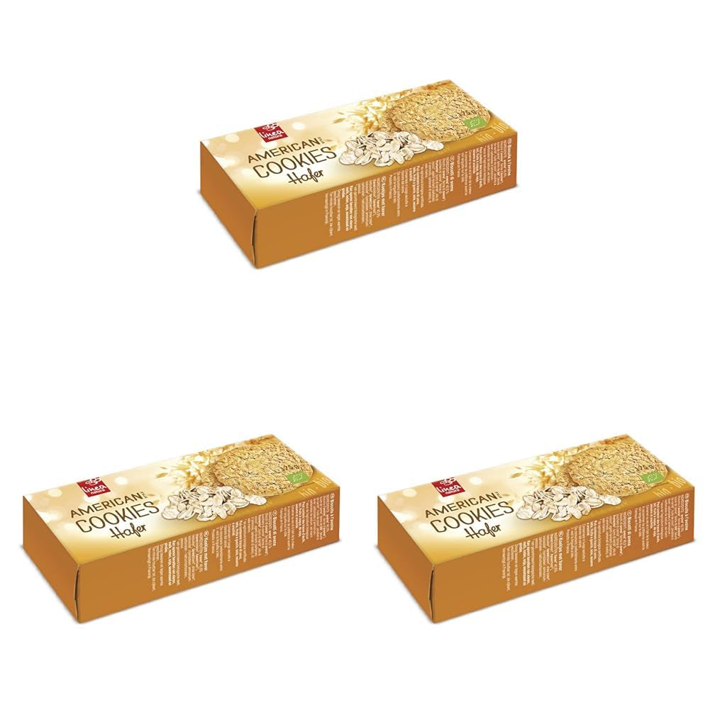 Organiczne ciasteczka owsiane, ciasteczka owsiane amerykańskie, organiczne ciasteczka owsiane amerykańskie, 175 g