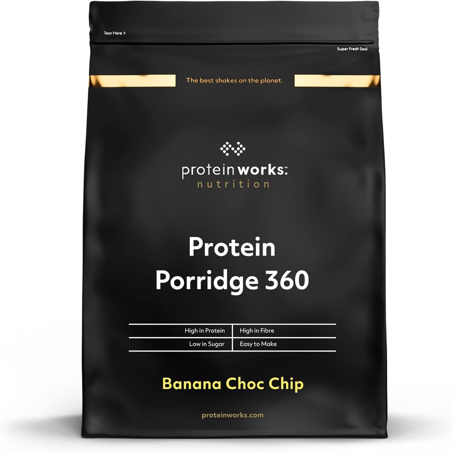 Protein Works - Owsianka Proteinowa 360 | Mit Dodatkowe witaminy i minerały | Proteinreiches Frühstück | Kalorienarme Haferflocken | 6 porcji | Chips Bananowo-Czekoladowy | Domyślny tytuł sklepu zbożowego 500G Naty