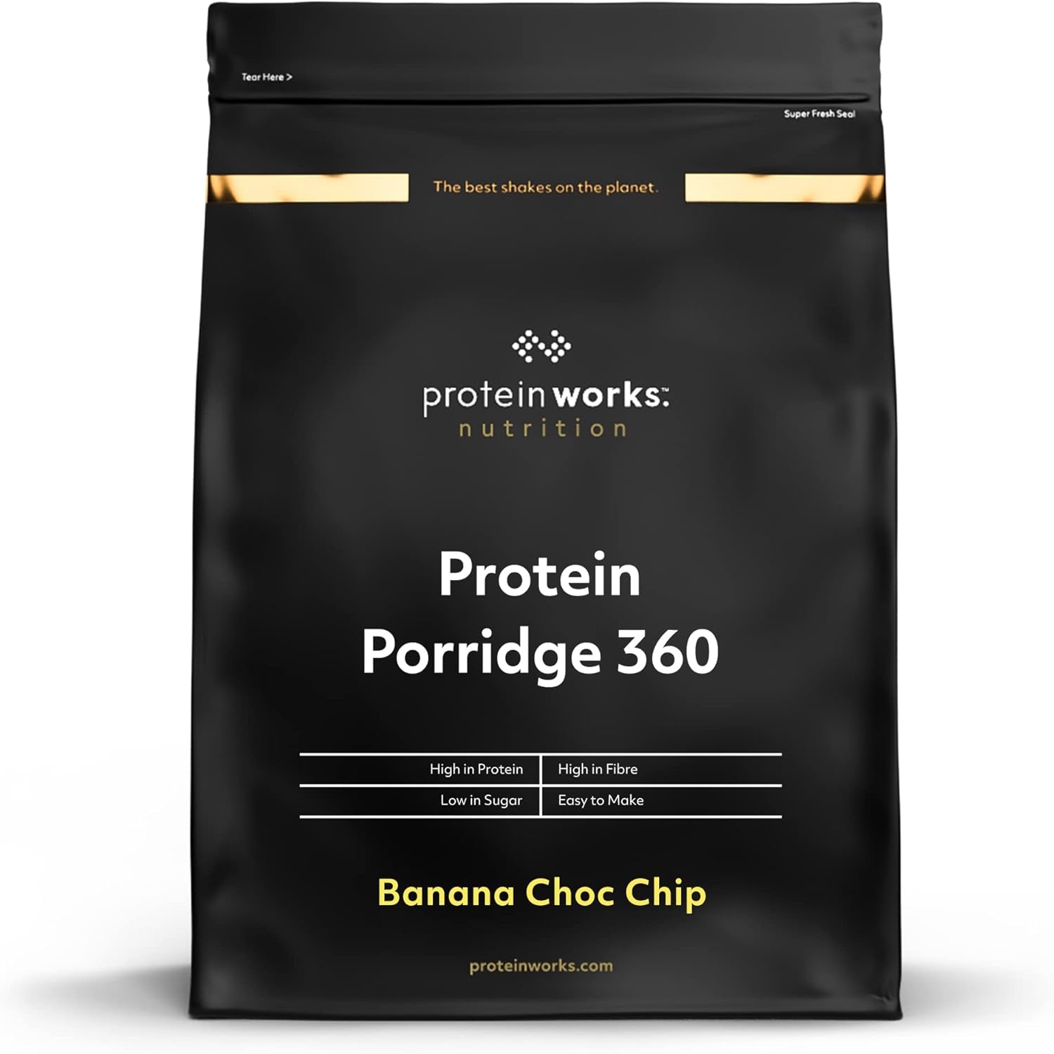Protein Works - Owsianka Proteinowa 360 | Mit Dodatkowe witaminy i minerały | Proteinreiches Frühstück | Kalorienarme Haferflocken | 6 porcji | Chips Bananowo-Czekoladowy | Domyślny tytuł sklepu zbożowego 500G Naty