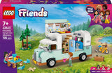 LEGO Friends Przyczepa kempingowa, zestaw do budowania do odgrywania ról z przyczepą kempingową, prezent dla dziewczynek w wieku od 7 lat, kreatywny zestaw z 3 minifigurkami i figurką zwierzątka fretki 42663 Zestawy do budowania Besuche den LEGO-Store