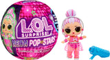 KUPA ŚMIECHU. Niespodzianka! Neon Pop Stars Tots - 1 lalka z czarną magią światła-niespodzianką, folia w ciemno, 7 lalek kolekcjonerskich, każda z neonowymi naklejkami i akcesoriami, prezent dla dzieci 4+ Lalki Naty Shop Domyślny tytuł