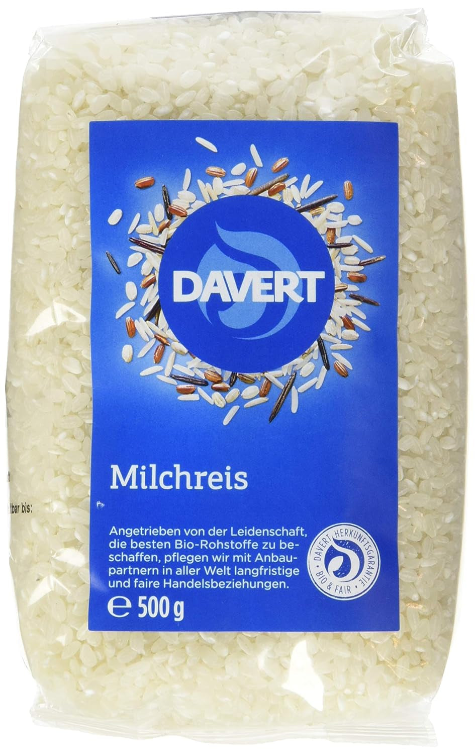 Budyń ryżowy Davert (1 x 500 g) - Bio