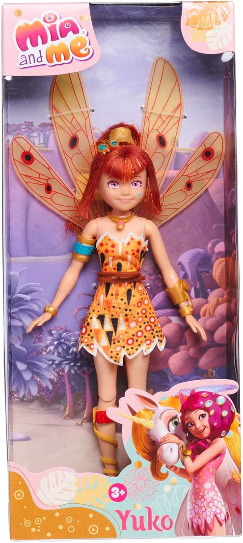 Simba Mia i ja Lalka Yuko, Elf ze skrzydłami i ruchomymi nogami, 3 spinki do włosów, 3 bransoletki i naszyjniki, 23 cm, wiek 3+