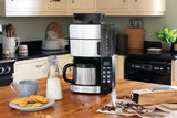 Ekspres do kawy Russell Hobbs z młynkiem i dzbankiem termicznym [cyfrowy timer, słuchawka prysznicowa dla optymalnej ekstrakcji i aromatu] Grind&Brew (1–10 filiżanek, 3 poziomy mielenia) Filtrowy ekspres do kawy 25620-56