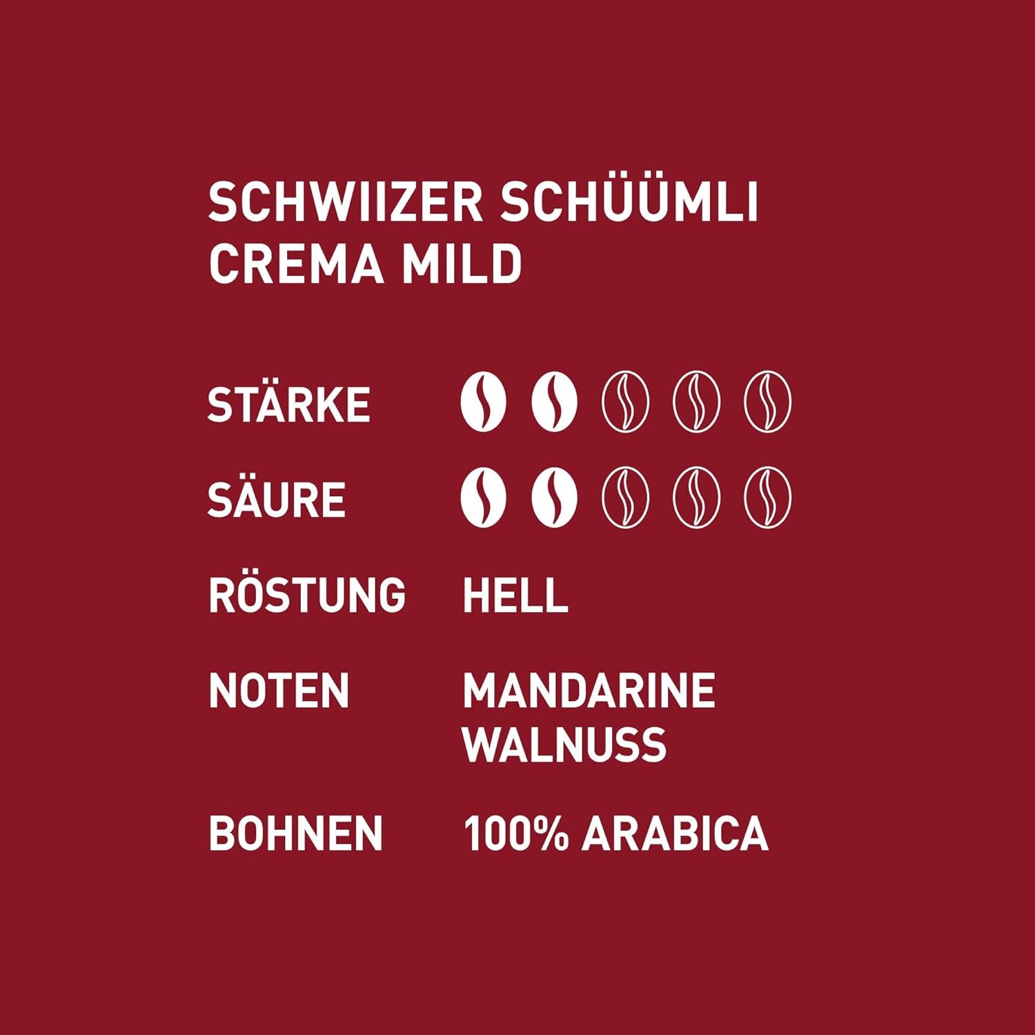 Schwiizer Schüümli Crema Mild, 100% ziaren kawy premium Arabica, owocowe i orzechowe, do w pełni automatycznych ekspresów do kawy, moc 2/5, jasno palona, ​​certyfikat Rainforest Alliance, 1 kg (opakowanie 2 szt.)