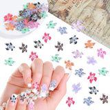 50 szt. 3D Blumen Nägel Nail Charms Bunt Gelee Weich Kleber Lilie Flower Blume Nagel Hibiscus Zubehör Nageldesign Eis Kristall Geprägt Farbverlauf Lilien Für Mädchen Frauen Diy Basteldekoration