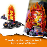 LEGO 60339 City Stuntz Zestaw kaskaderski z podwójną pętlą, zawiera. rampa, monster truck, 2 motocykle i 7 minifigurek, zabawka dla dzieci powyżej 7 lat Zestawy do budowania Besuche den LEGO-Store