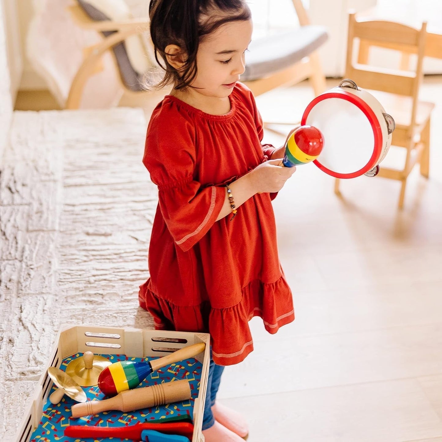 Melissa & Doug Opaska w pudełku | Zabawki edukacyjne | Zabawki muzyczne dla dzieci | 3+ | Prezent dla chłopców i dziewcząt Naty Shop Baby Toys