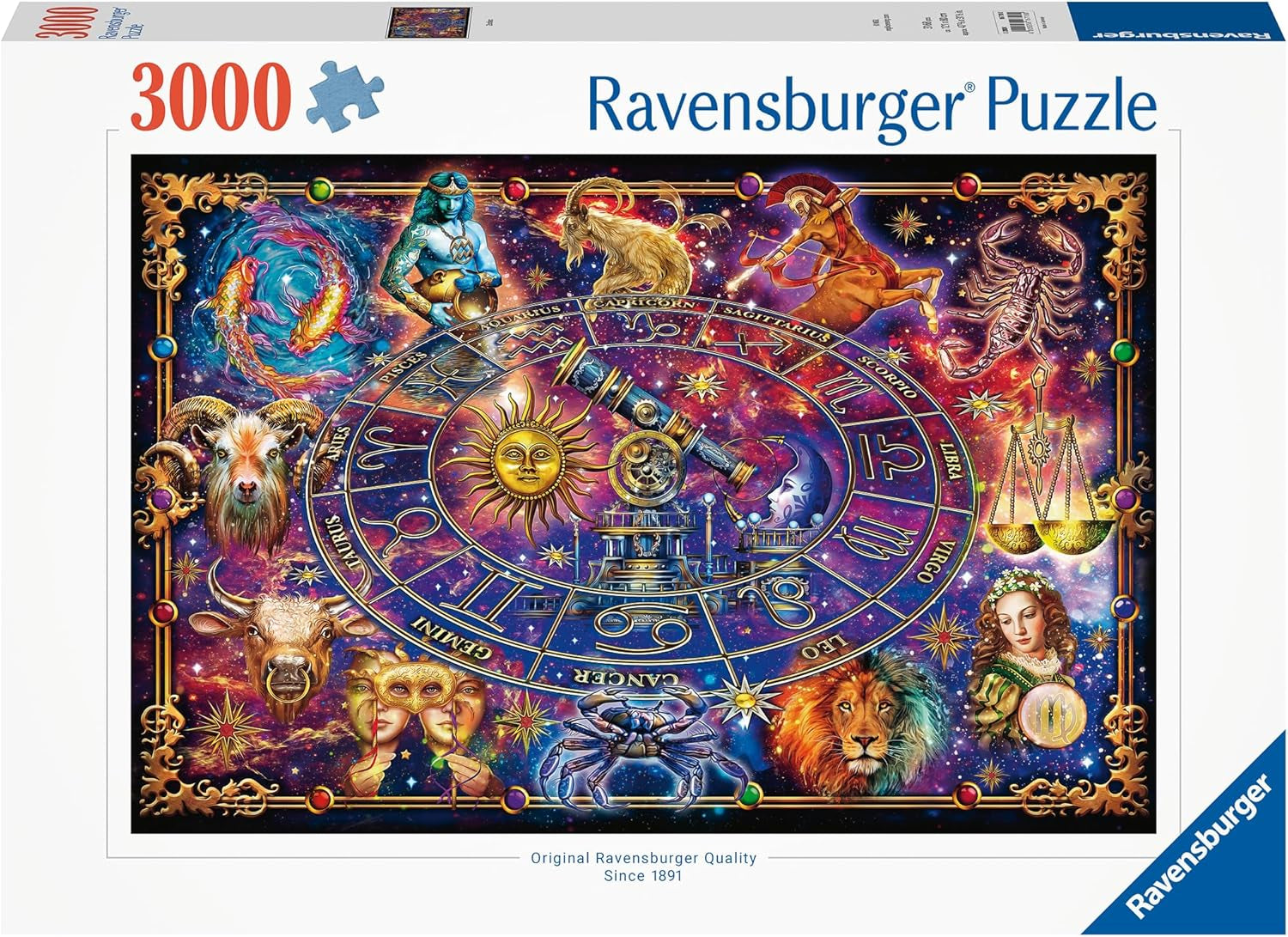 Ravensburger Puzzle 16718 - Znaki zodiaku - 3000 elementów puzzle dla dorosłych i dzieci od 14 lat Puzzle Naty Shop