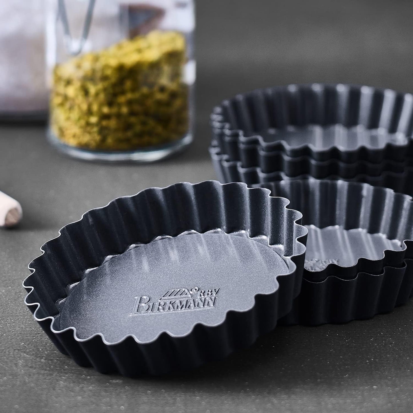 RBV Birkmann Premium Forma do pieczenia tart, Ø 10 cm, 6 sztuk, z wyjmowanym dnem Formy i blachy do pieczenia Naty Shop