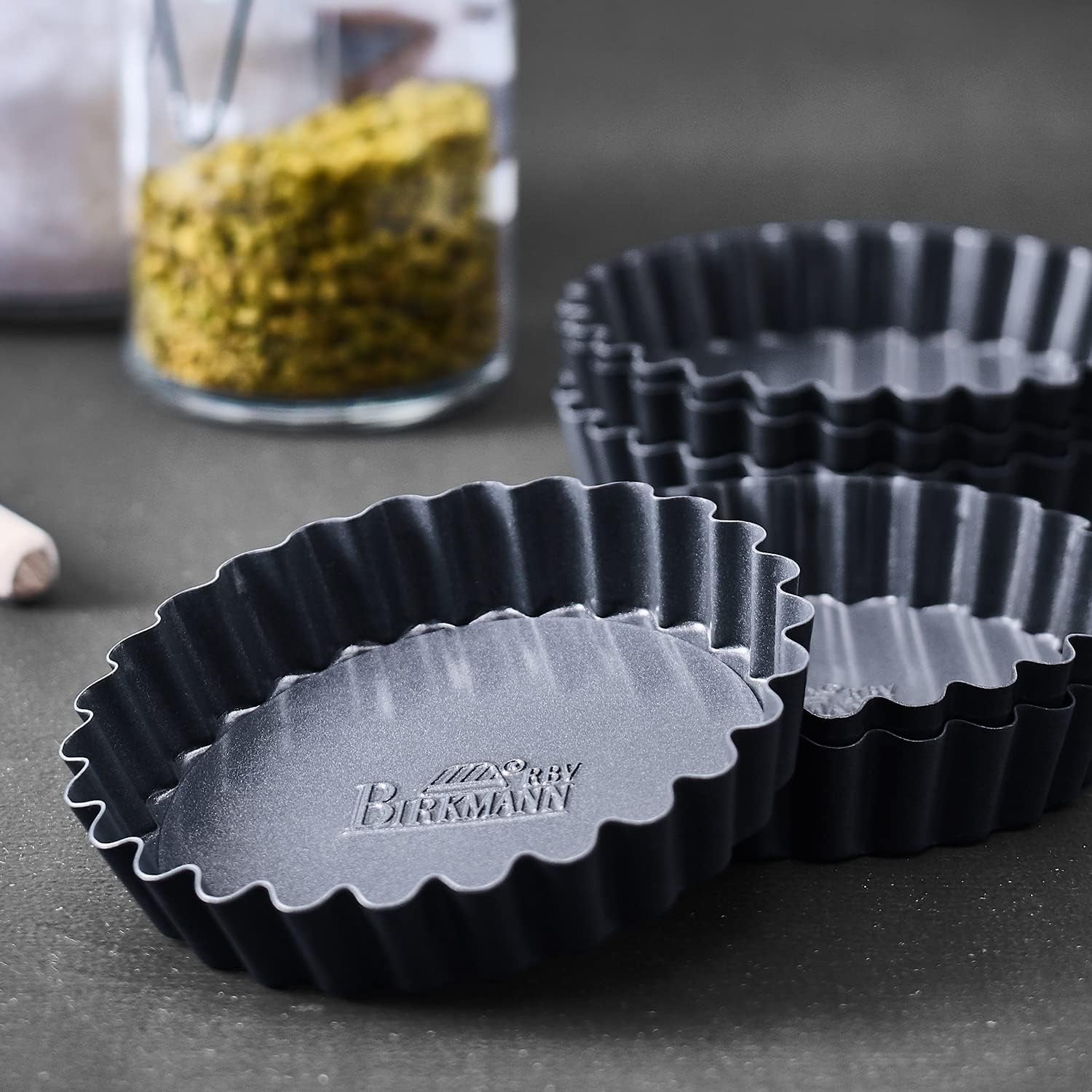 RBV Birkmann Premium Forma do pieczenia tart, Ø 10 cm, 6 sztuk, z wyjmowanym dnem Formy i blachy do pieczenia Naty Shop