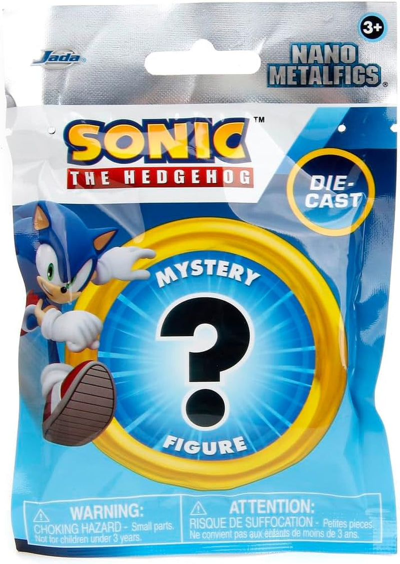 Jada Toys Sonic the Hedgehog Figurka (1X tajemnicza figurka w ślepym opakowaniu) - 1 niespodzianka - figurka kolekcjonerska z 13 figurek Sonic, figurka z nano metalu (około 4 cm) dla dzieci i fanów od 3 lat, figurka Wave 1 Naty Shop