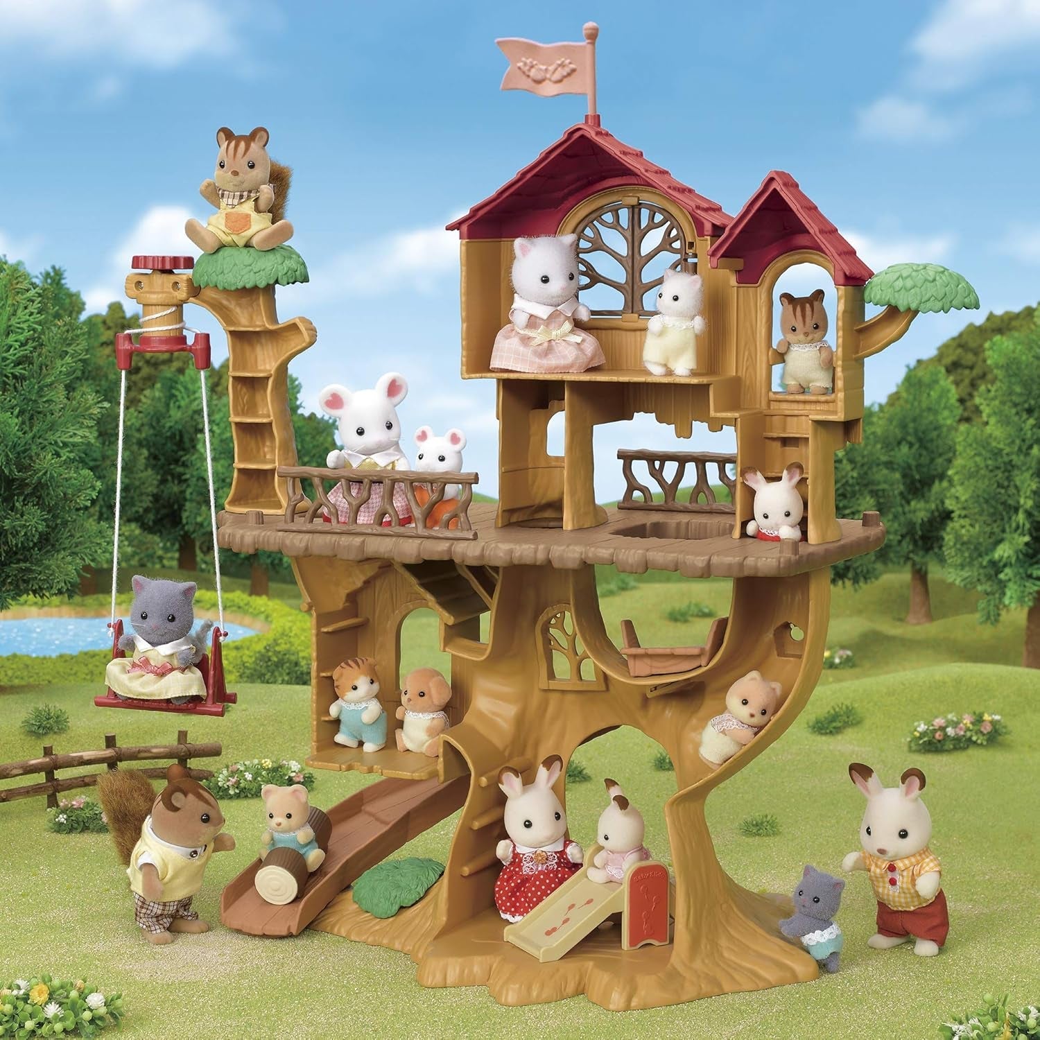 Sylvanian Families 5494 Domek na drzewie z przygodą — zestaw z domkiem dla lalek