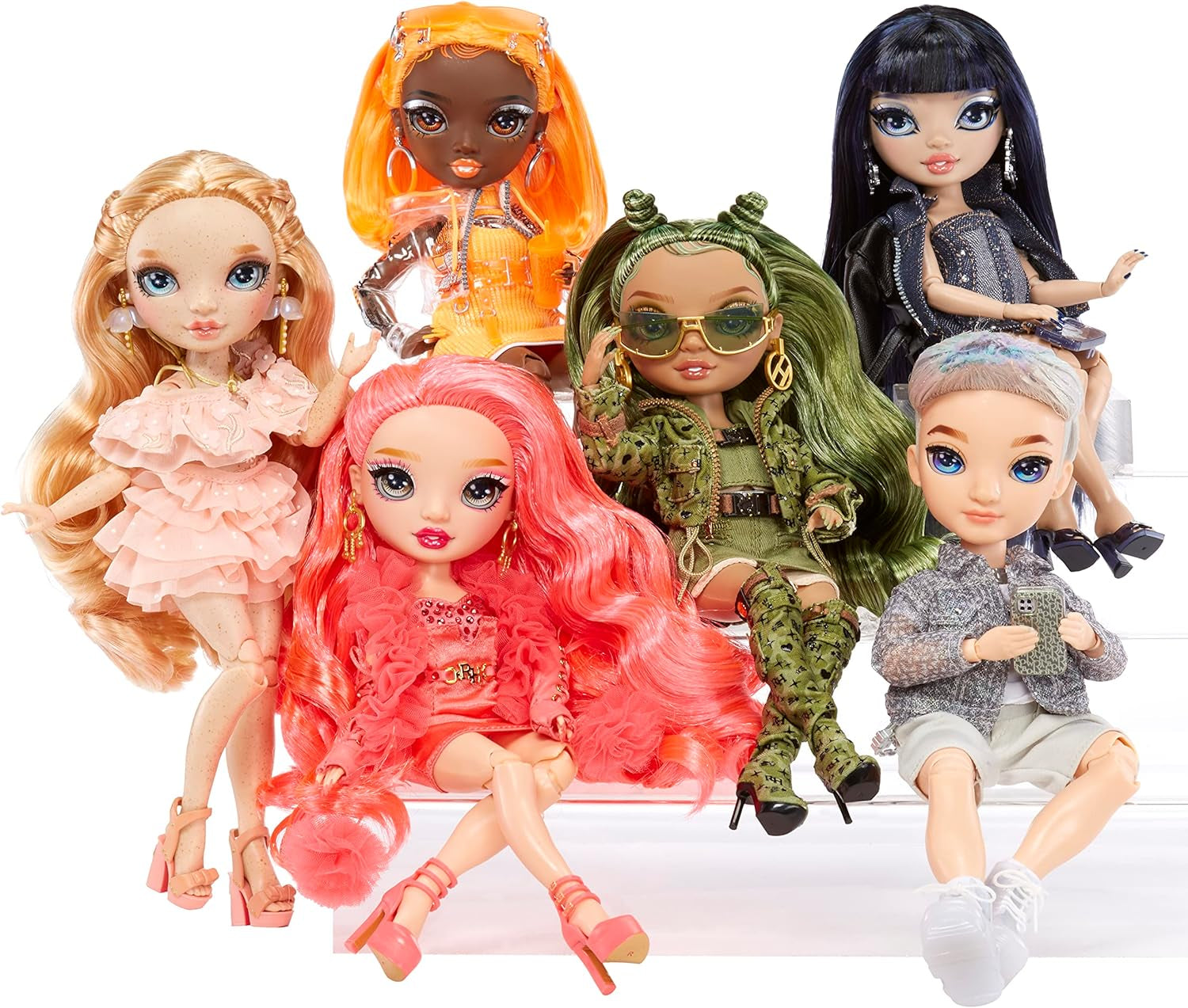 Lalka Rainbow High Fashion – Aidan Russell – Fioletowa lalka chłopiec – modny strój i ponad 10 kolorowych akcesoriów do zabawy – dla kolekcjonerów i dzieci w wieku 4–12 lat