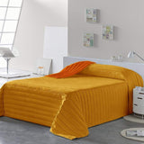PETTI Artigiani Italiani - Narzuta na łóżko pojedyncze, narzuta dwustronna, narzuta na wiosnę, granatowy, biały, 100% Made in Italy Kołdry i kołdry Naty Shop Orange Rozmiar łóżka 140 (240X260 cm)