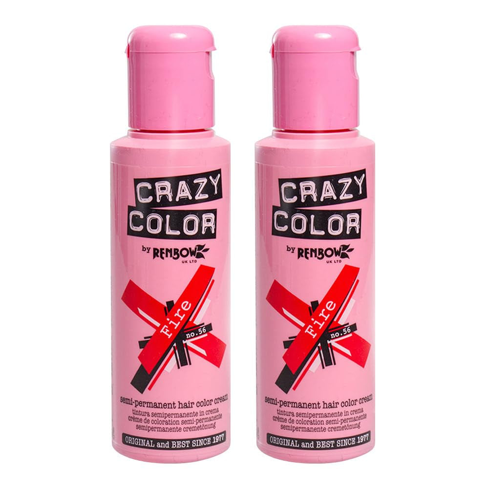 GO TOXIC Półtrwały krem koloryzujący UV do włosów, 100 ml (1 opakowanie) Naty Shop Czerwona farba do włosów 100 ml (2 opakowania)
