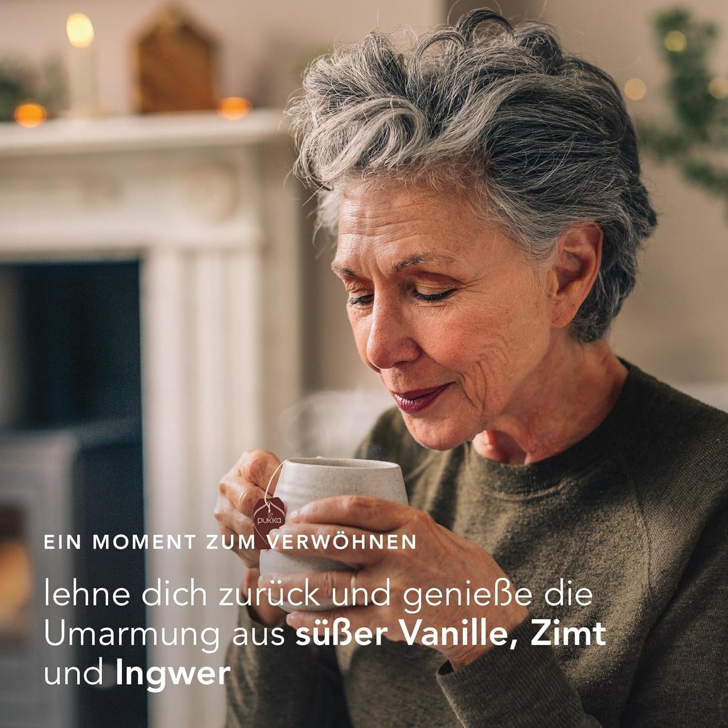 Pukka | Mieszanka organicznych herbat smakowych „Vanilla Chai” | Cynamon, imbir i wanilia | Herbata na poczęstunek z naturalną słodyczą | Opakowanie 1 | 20 torebek herbaty
