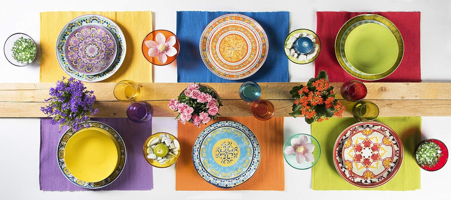 Zestaw naczyń stołowych Excelsa ETNO Chic, porcelana, wielokolorowy, 21 sztuk