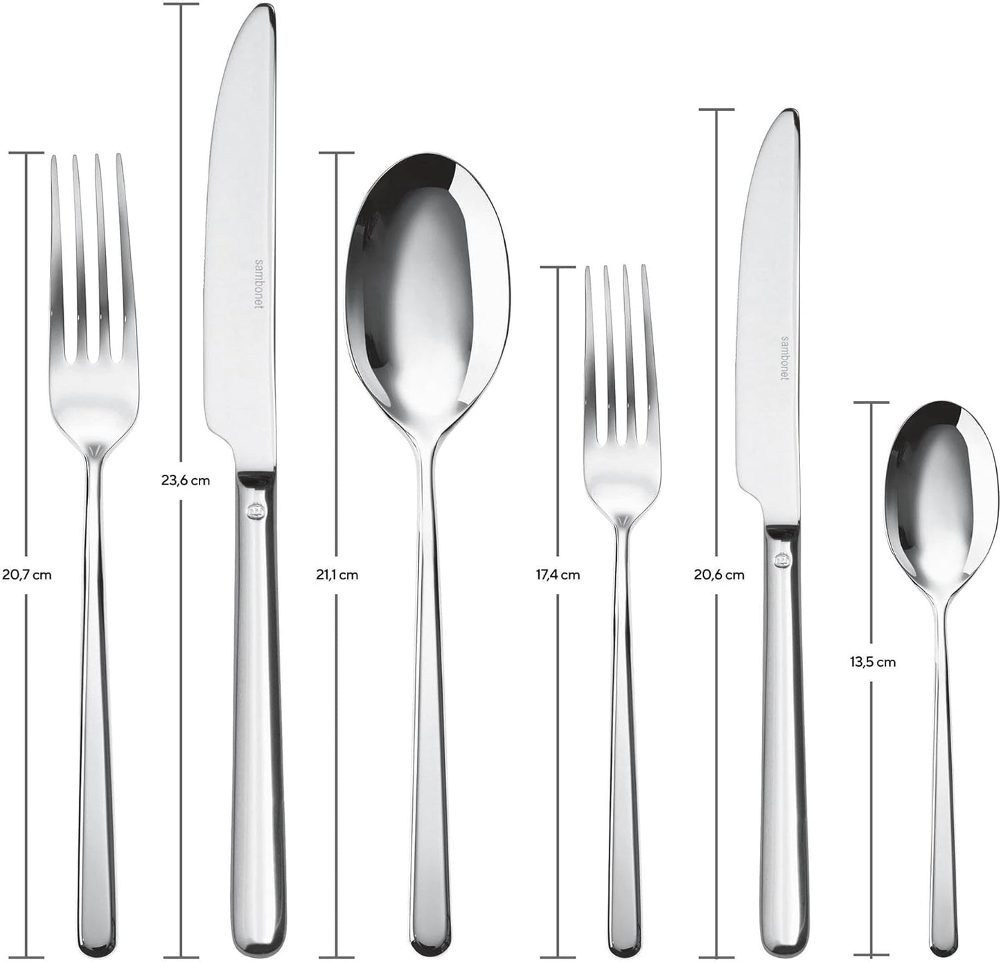 Sambonet 52513-83 Sztućce 36 sztuk, Stal nierdzewna Kuchnia Naty Shop