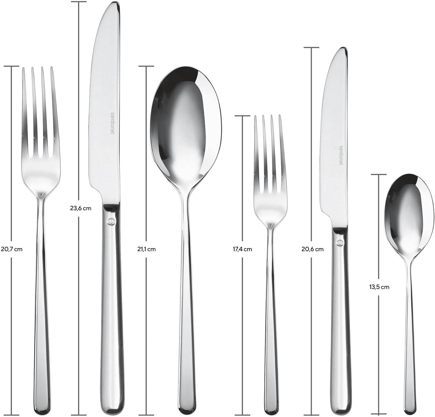 Sambonet 52513-83 Sztućce 36 sztuk, Stal nierdzewna Kuchnia Naty Shop