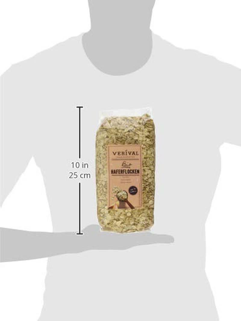 Płatki owsiane Verival - organiczne, opakowanie 6 x 500 gramów Cereale Naty Shop