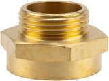 Gardena Mosiężna złączka redukcyjna z gwintem: Mosiężna złączka do gwintowanego reduktora, np. do pomp, gwint zewnętrzny 33,3 mm (G 1 cal) / gwint wewnętrzny 42 mm (G 1 1/4 cala) (7266-20)