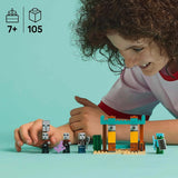 LEGO Minecraft Zestaw gier wideo Pustynny patrol Illager dla dzieci, minizabawka placówki i trzy minifigurki, w tym łupieżca, sługa i rycerz-kaktus 21267 Zestawy do budowania Kup w sklepie LEGO