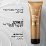 Redken maska do włosów do włosów suchych i łamliwych, rewitalizuje i nawilża, z kompleksem keratyny i olejkiem arganowym, All Soft Heavy Cream, 1 x 250 ml Naty Shop maska do włosów