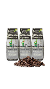 El Gusto Espresso Kaffee aus ganzen Bohnen z Kostaryki, dunkel geröstet, kreatywny Mischung, 100% Arabica, frischer Gourmet-Kaffee 3er Pack