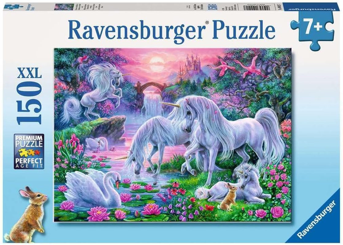 Puzzle Ravensburger dla dzieci - 10021 Einhörörner Im Abendrot - Puzzle fantasy dla dzieci powyżej 7 lat, zawierające 150 elementów w formacie XXL Puzzle Naty Shop Tytuł domyślny