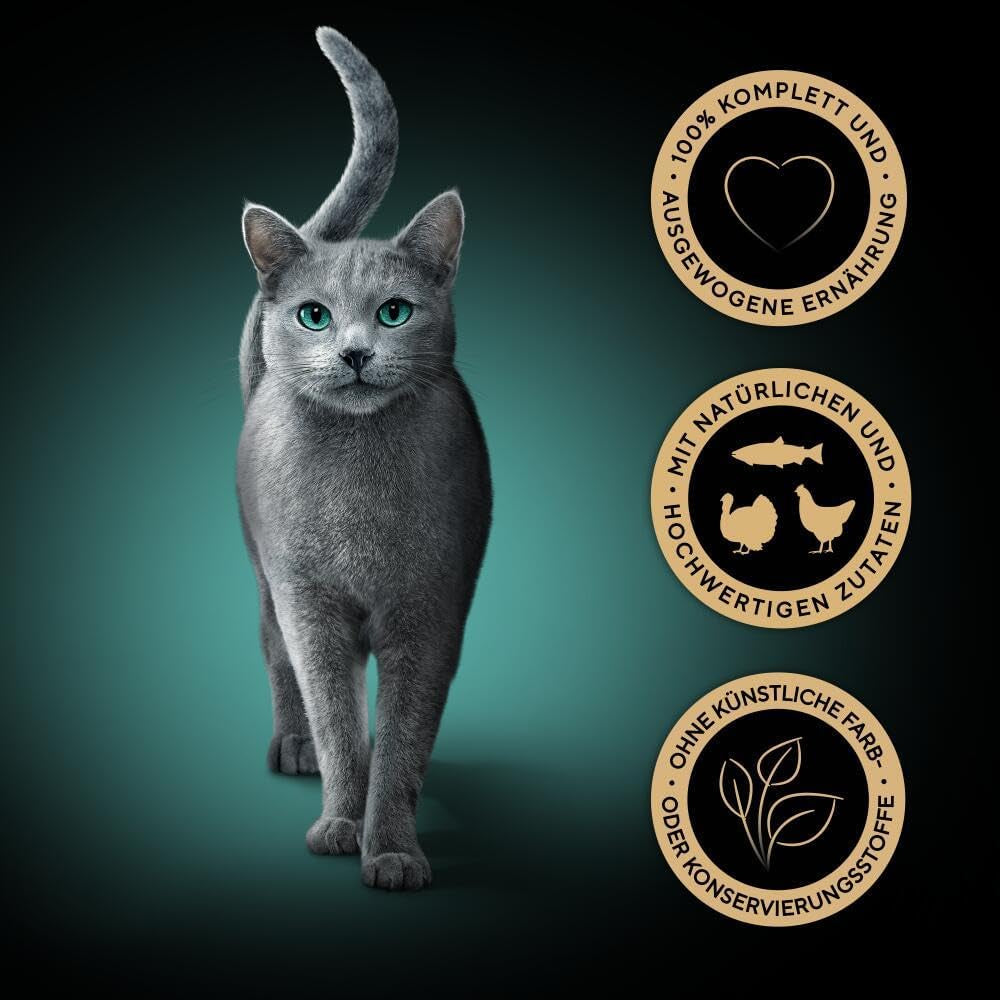 Sheba Porcja W saszetkach Mokra karma dla kotów, opakowanie zbiorcze Fresh & Fine w sosie z kurczakiem i łososiem MSC, 6x6x50g - Drobne posiłki dla kotów w sosie