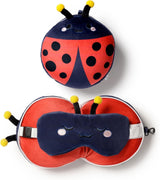 Puckator Relaxeazzz Poduszka podróżna z maską biedronki - miękkie zwierzęta, wielokolorowe, 1 jednostka (zestaw 1) poduszek podróżnych Naty Shop Domyślny tytuł
