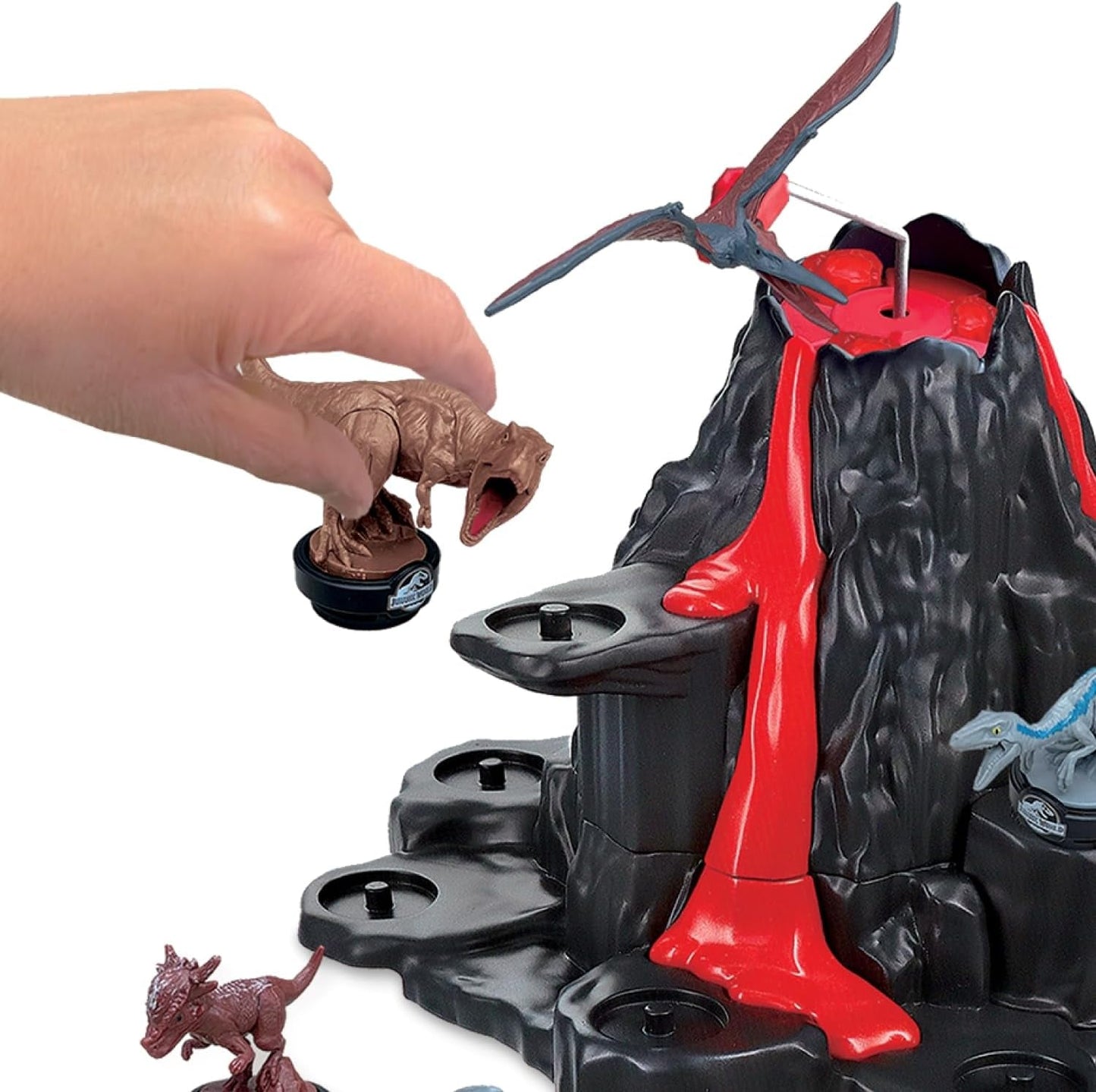 EPOCH Games - Jurassic World Trembling Volcano 7509 Zabawkowa gra planszowa z dinozaurami dla dzieci w wieku od 4 lat