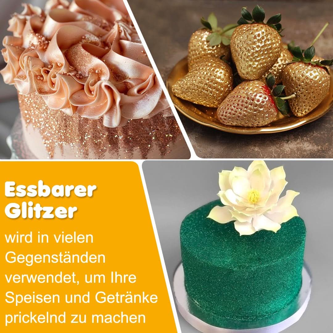 Brokat jadalny, zestaw 6 odcieni, 5 gramów Glitter Naty Shop