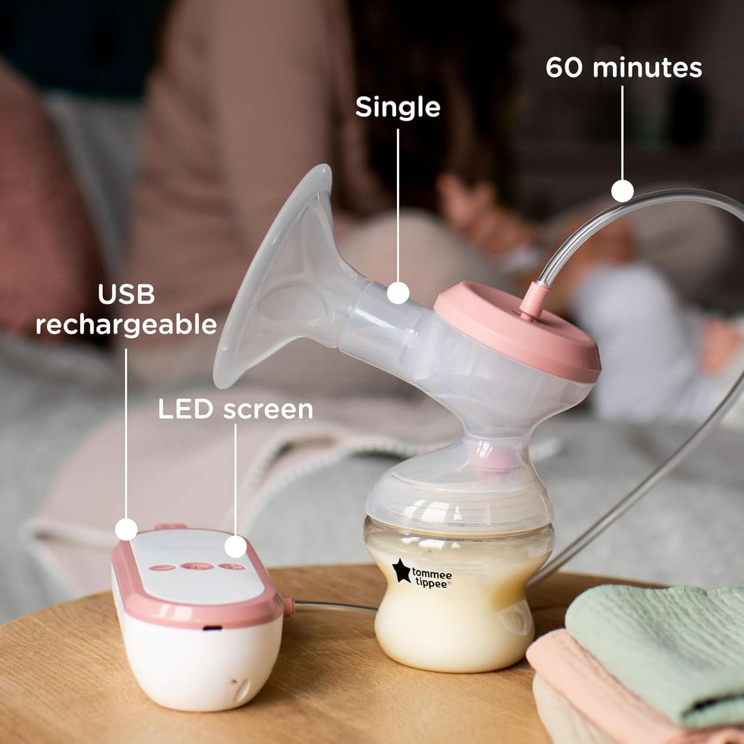 Tommee Tippee Made for Me Wyjątkowy laktator elektryczny, mocne ssanie Akcesoria Żywność i karmienie piersią Sklep Bebe Naty